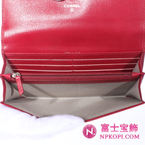シャネル ジャケット 長財布 ルージュレッド A50136
